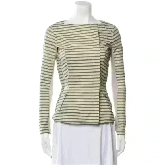 Veda 100% Leather Striped Moto Jacket. Size SP - Picture 1 of 11